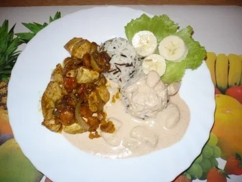 Hühnchengeschnetzeltes mit Bananen-Kokos-Soße - Rezept - Bild Nr. 3