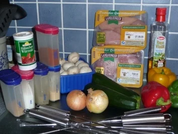 Rezept: Geflügel-Gemüse-Spieße Bild Nr. 2 Geflügel-Gemüse-Spieße - Rezept - Bild Nr. 2