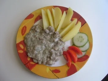 HAUPTGERICHT: CHAMPIGNON-HACK-PFANNE IN DILL-SENF-SOßE - Rezept