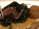 Filet im Wirsingmantel auf Kürbisschaumsoße an frittiertem Risotto - Rezept