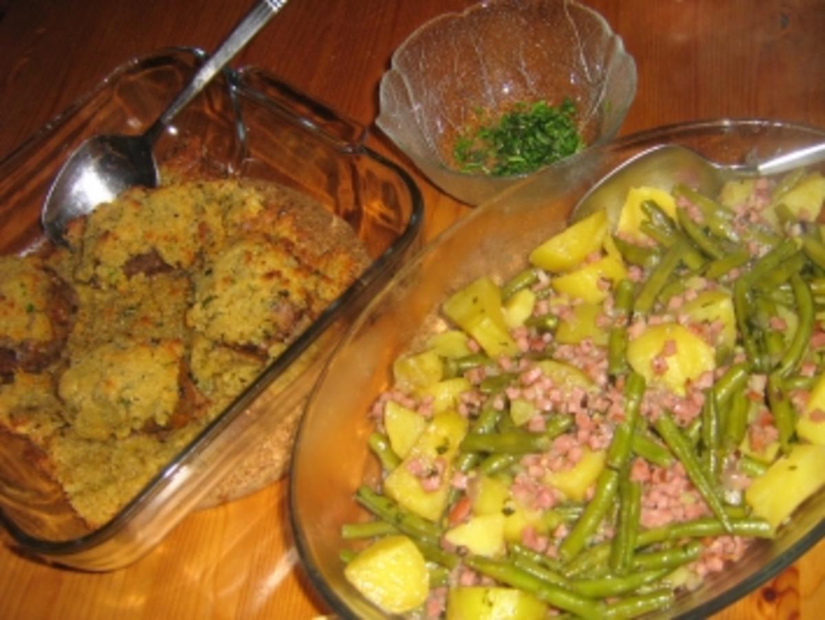 Lamm-Medaillions gratiniert, an Bohnen-Kartoffel-Gemüse - Rezept - Bild Nr. 11