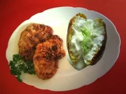 "feines Wiener Schnitzel "(Art) vom Schweinefilet mit Ofenkartoffel - Rezept