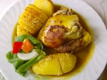 Rezept: Hähnchen mit gefüllten Hosentaschen Hähnchen mit gefüllten Hosentaschen - Rezept