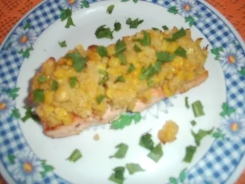 Rezept: Lachs mit Maishaube Lachs mit Maishaube - Rezept