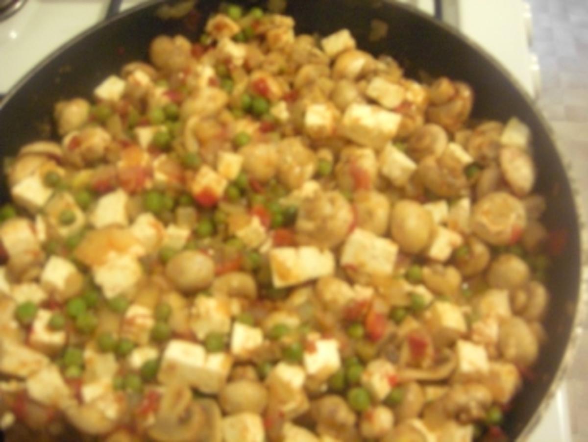 Champignonpfanne mit Paneer - Rezept