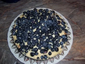 Heidelbeerkuchen mal mit Eierlikör. - Rezept