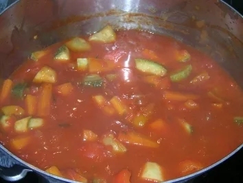 Rezept: Afrikanischer Fleisch-Gemüse Eintopf Afrikanischer Fleisch-Gemüse Eintopf - Rezept