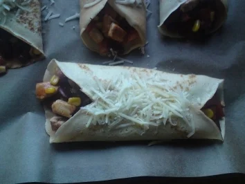 Rezept: Gratinierte Tex-Mex Pfannkuchen Bild Nr. 3 Gratinierte Tex-Mex Pfannkuchen - Rezept - Bild Nr. 3