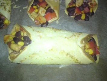 Rezept: Gratinierte Tex-Mex Pfannkuchen Bild Nr. 4 Gratinierte Tex-Mex Pfannkuchen - Rezept - Bild Nr. 4