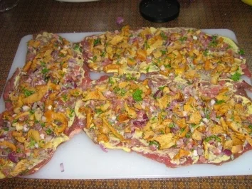 Roulade mit Pfifferlingen auf Karottengemüse - Rezept - Bild Nr. 6