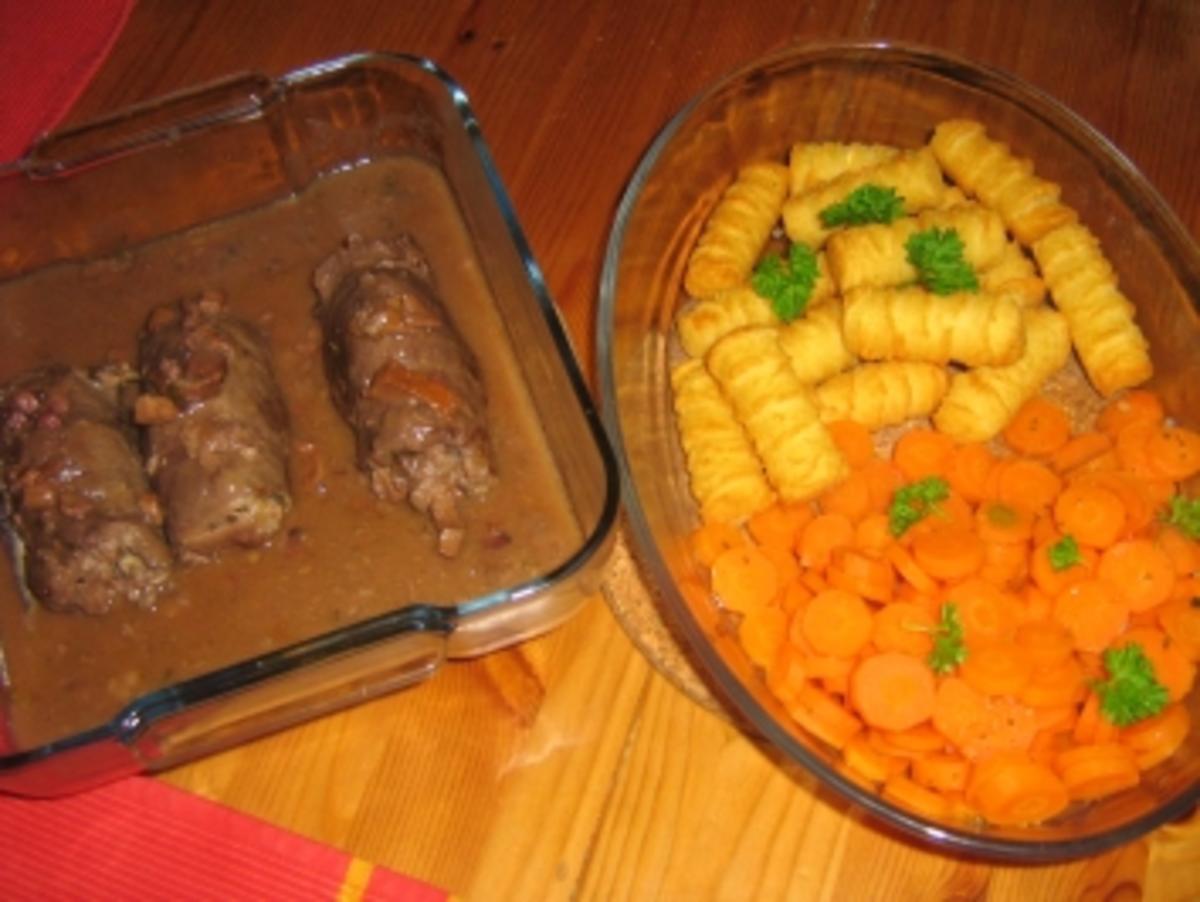 Roulade mit Pfifferlingen auf Karottengemüse - Rezept - Bild Nr. 10