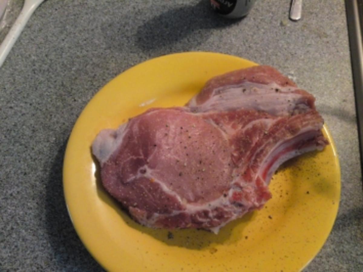 Schweinekotelett mit Pfifferlingsauce auf Lasagnette - Rezept - Bild Nr. 2