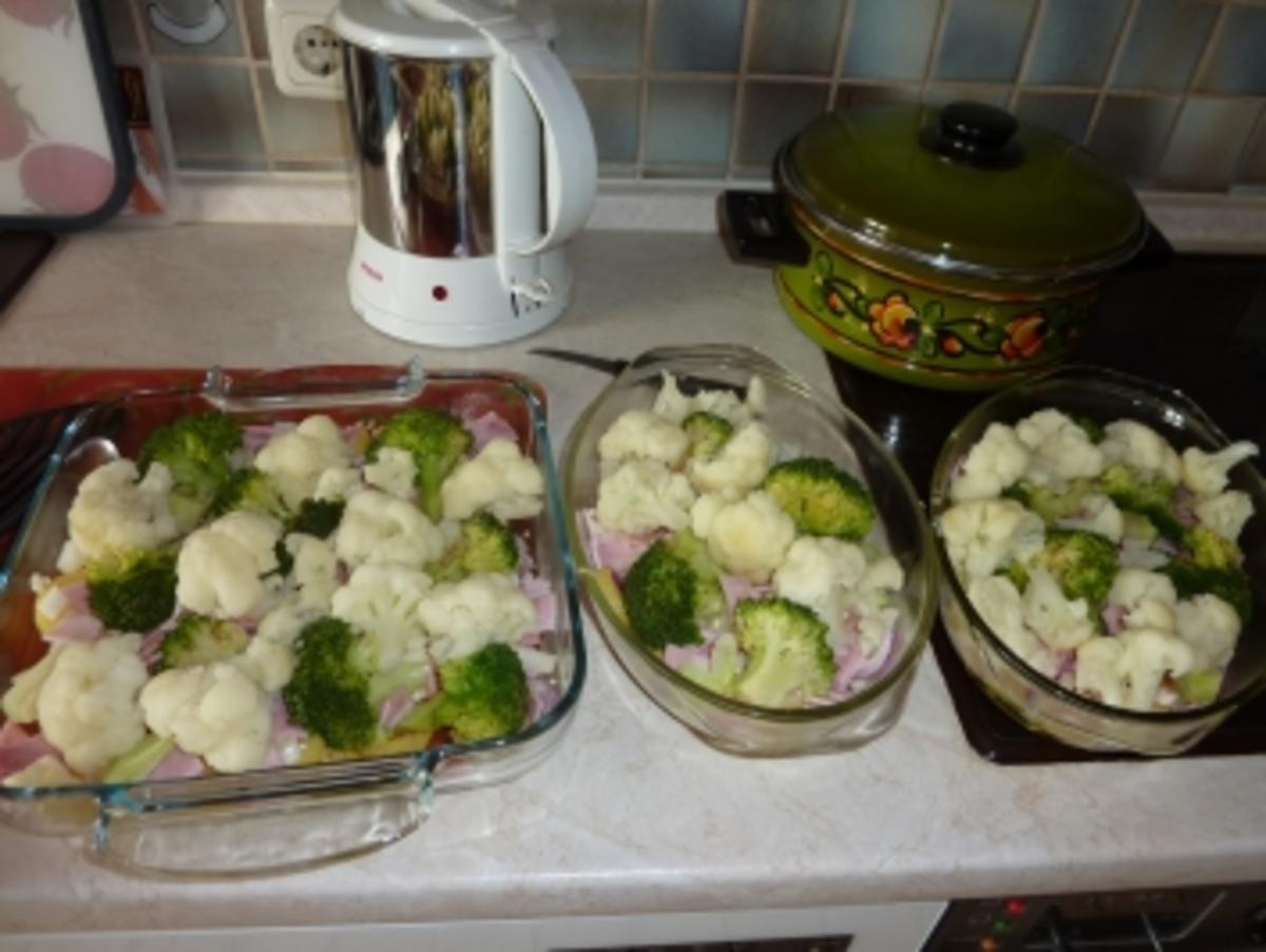 Kartoffel-Broccoli-Blumenkohl-Gratin - Rezept - Bild Nr. 2