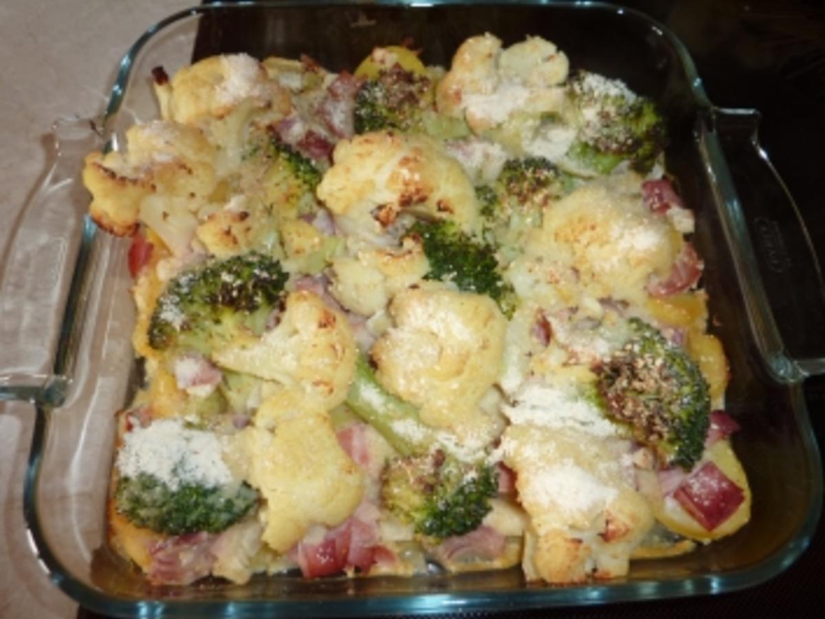 Kartoffel-Broccoli-Blumenkohl-Gratin - Rezept - kochbar.de