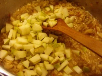 Rezept: Steinpilz - Birnenrisotto mit Coppa - Walnusstoping Bild Nr. 7 Steinpilz - Birnenrisotto mit Coppa - Walnusstoping - Rezept - Bild Nr. 7