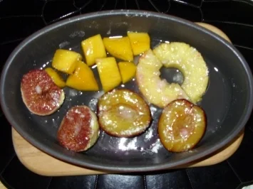 Süße Früchtchen mit Schoki überbacken - Rezept - Bild Nr. 4