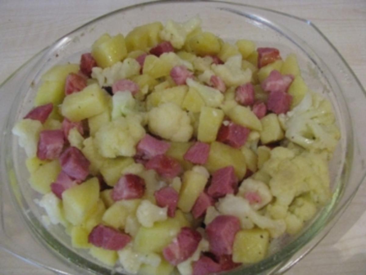 Kartoffelauflauf mit Blumenkohl und Kasseler - Rezept - Bild Nr. 5