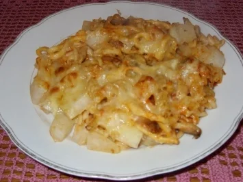 Auflauf herzhaft - Nudelauflauf mit Kohlrabi und Champignons - Rezept - Bild Nr. 6