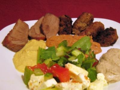 Rezept: Hatschepsuts gemischte Vorspeisenplatte Hatschepsuts gemischte Vorspeisenplatte - Rezept