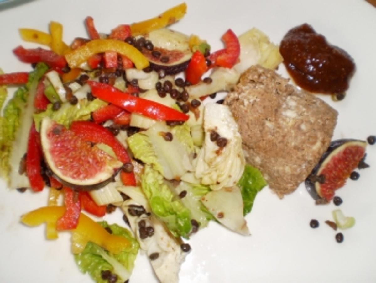Bunter Salat mit Feigen und Linsenvinaigrette - Rezept - Bild Nr. 2