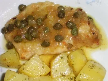 Kalbsschnitzel mit Zitronen Kapernsauce Dida's Art - Rezept