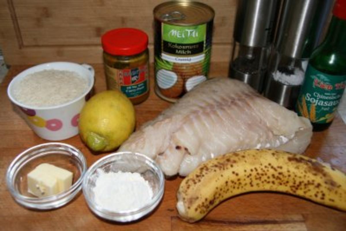 Fisch: Zanderfilet mit Bananen - Kokos - Curry Sauce - Rezept - Bild Nr. 2