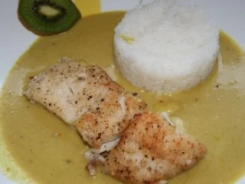 Fisch: Zanderfilet mit Bananen - Kokos - Curry Sauce - Rezept - Bild Nr. 6