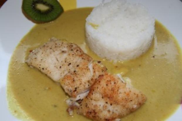 Fisch: Zanderfilet mit Bananen - Kokos - Curry Sauce - Rezept - kochbar.de