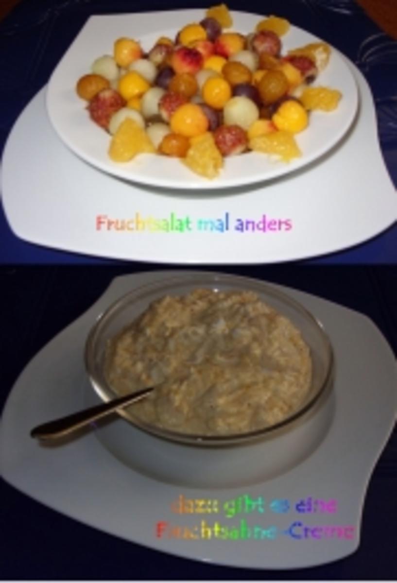 Bilder für Fruchtsalat mal anders mit einer Frucht-Sahne-Creme - Rezept