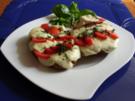 Überbackenes Mozarella-Tomaten-Brötchen - Rezept