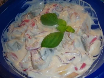 Rezept: Heringfilets in Apfel-Zwiebel-Creme Heringfilets in Apfel-Zwiebel-Creme - Rezept