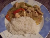 Puten-Paprika-Pfanne mit Pilzen - Rezept