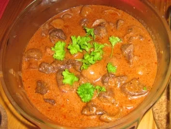 Rezept: Hirschgulasch-Hubertus von Rosa Bild Nr. 9 Hirschgulasch-Hubertus von Rosa - Rezept - Bild Nr. 9