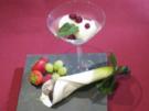 Champagner-Sorbet mit Cranberries und selbst gemachten Pralinen - Rezept