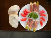 Rezept: Spargelspitzen in Rohschinken gewickelt Spargelspitzen in Rohschinken gewickelt - Rezept