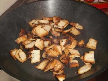 Brotrösti (Vogelheu) mit Schinken - Rezept - Bild Nr. 2