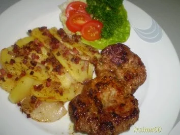 Kartoffelgratin mit Birnen und Speck - Rezept