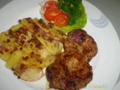 Kartoffelgratin mit Birnen und Speck - Rezept