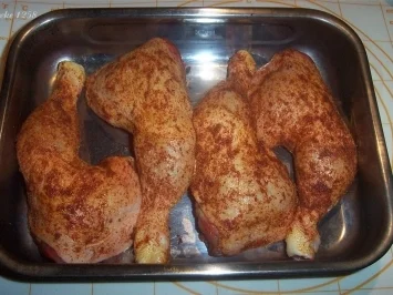 Würzige Hähnchenschenkel - Rezept