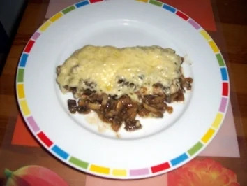 Rezept: Gratinierte Champignonschnitzel Gratinierte Champignonschnitzel - Rezept