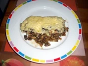 Rezept: Gratinierte Champignonschnitzel Gratinierte Champignonschnitzel - Rezept