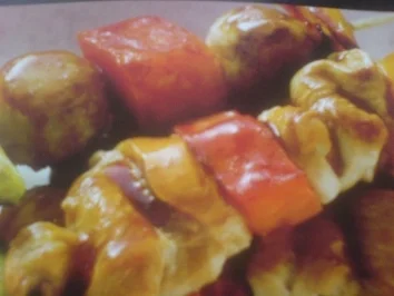 Rezept: Kreolischer Geflügel-Früchte -Spieß Kreolischer Geflügel-Früchte -Spieß - Rezept