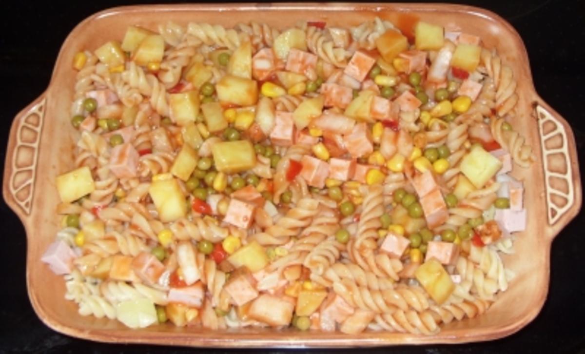 Auflauf herzhaft - Nudel-Kartoffel-Auflauf mit Leberkäse und Gemüse - Rezept - Bild Nr. 2