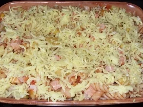 Auflauf herzhaft - Nudel-Kartoffel-Auflauf mit Leberkäse und Gemüse - Rezept - Bild Nr. 3