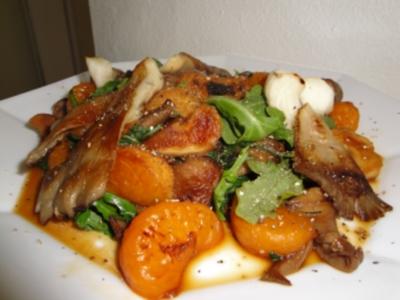 Rezept: Austernpilze auf Rucola Austernpilze auf Rucola - Rezept