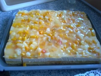 Rezept: Erfrischungskuchen (Cefrisch) mit Fruchtcocktail Erfrischungskuchen (Cefrisch) mit Fruchtcocktail - Rezept