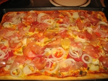 Pizza: Alpenspeck -Pizza - Rezept
