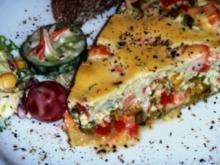 Frühlingszwiebel Quiche mit Lachs - Rezept