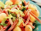 Pikanter Melonensalat mit Schinken - Rezept