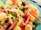 Pikanter Melonensalat mit Schinken - Rezept